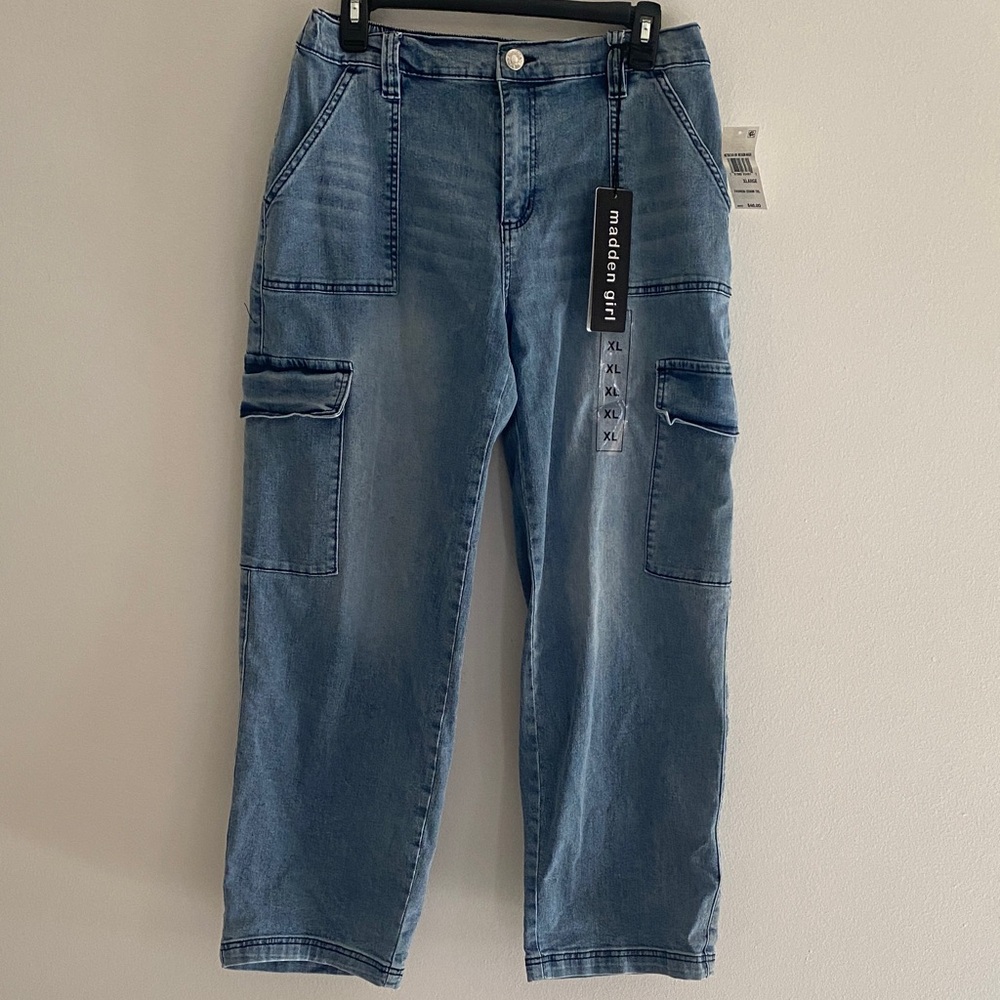 Madden Girl Blue Wide Leg Jeans